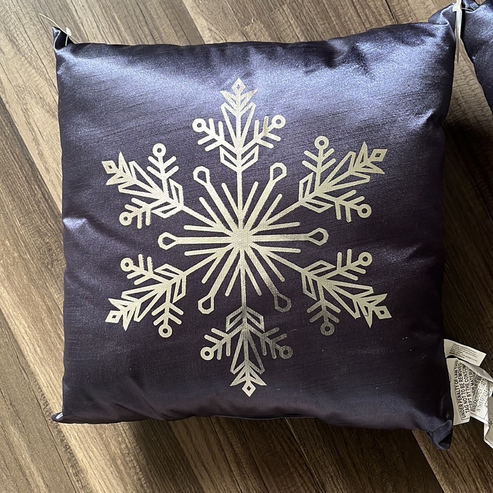 Blue Snowflake Pillows - Picture 2 of 8